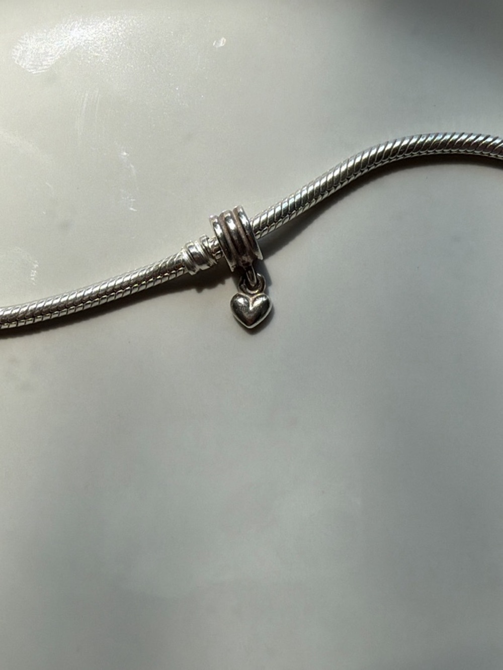 Pandora Silver Heart Dangle Charm - Picture 3 of 3